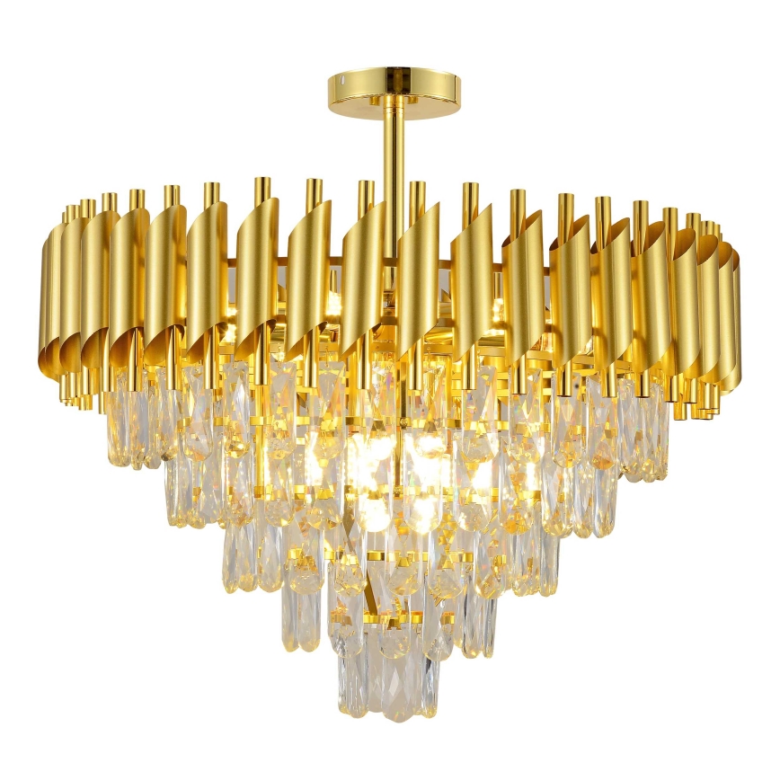 BRILAGI - Loftmonteret lysekrone ECLIPSE 9xE14/10W/230V Ø 58 cm guld