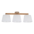 Brilagi - Loftmonteret lysekrone LATTE SABIA 3xE27/60W/230V fyrretræ/hvid