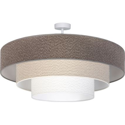 Brilagi - Loftmonteret lysekrone LUNETA 3xE27/60W/230V Ø 80 cm grå/creme/hvid