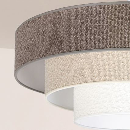 Brilagi - Loftmonteret lysekrone LUNETA 3xE27/60W/230V Ø 80 cm grå/creme/hvid