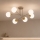 Brilagi - Loftmonteret lysekrone MILO 6xE27/60W/230V beige/guld