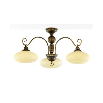 Brilagi - Loftmonteret lysekrone MOLLERO 3xE27/15W/230V Ø 84 cm bronze/patina