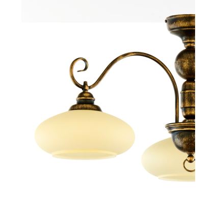 Brilagi - Loftmonteret lysekrone MOLLERO 3xE27/15W/230V Ø 84 cm bronze/patina