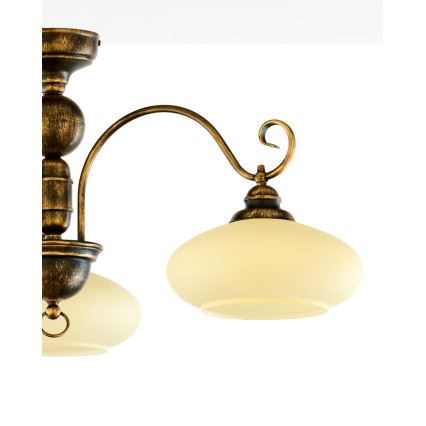 Brilagi - Loftmonteret lysekrone MOLLERO 3xE27/15W/230V Ø 84 cm bronze/patina