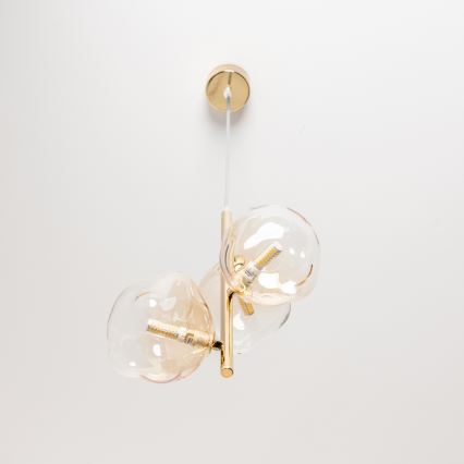 BRILAGI - Loftpendel med kabel VULCANO 3xG9/8W/230V guld/røget beige
