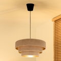 Brilagi - Loftpendel med ledning LUNETA 1xE27/60W/230V Ø 40 cm beige/guld