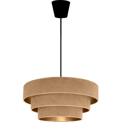 Brilagi - Loftpendel med ledning LUNETA 1xE27/60W/230V Ø 40 cm beige/guld