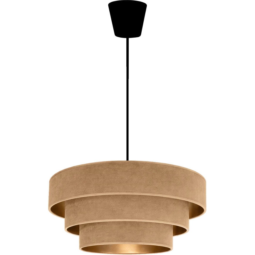 Brilagi - Loftpendel med ledning LUNETA 1xE27/60W/230V Ø 40 cm beige/guld