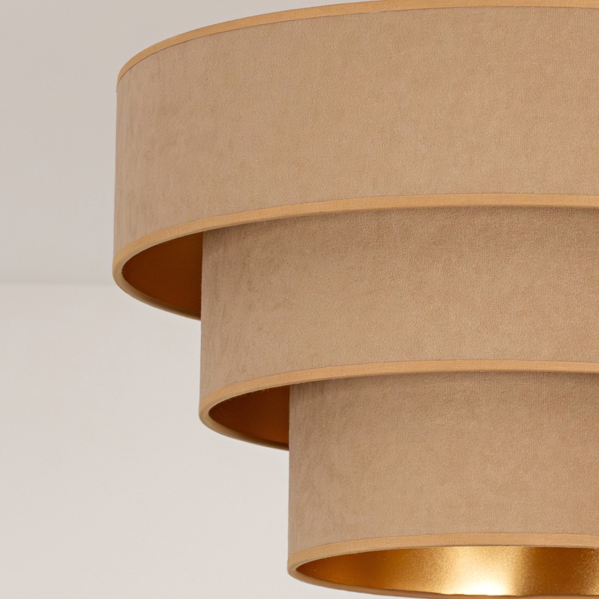 Brilagi - Loftpendel med ledning LUNETA 1xE27/60W/230V Ø 40 cm beige/guld