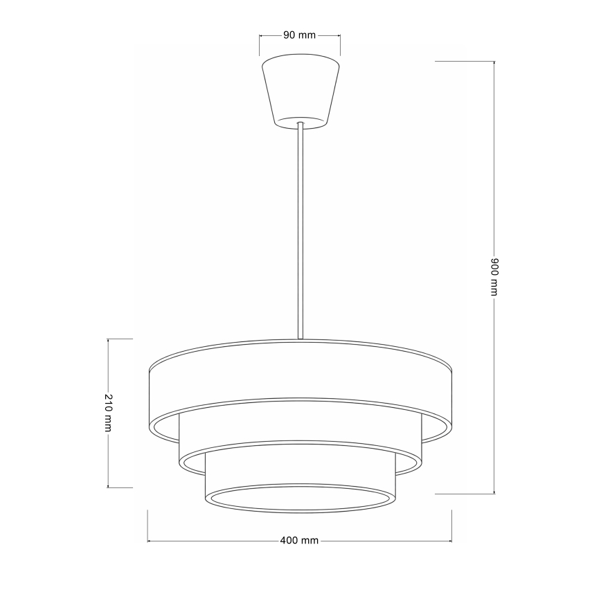 Brilagi - Loftpendel med ledning LUNETA 1xE27/60W/230V Ø 40 cm beige/guld