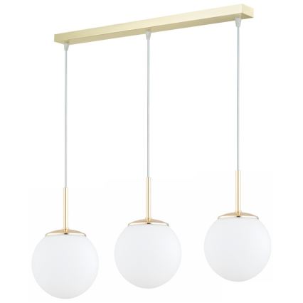 Brilagi - Loftpendel MILO med wireophæng 3xE27/60W/230V guld