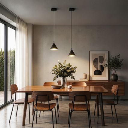 Brilagi - Loftpendel på kabel CONE SINGLE 1xGX53/15W/230V sort
