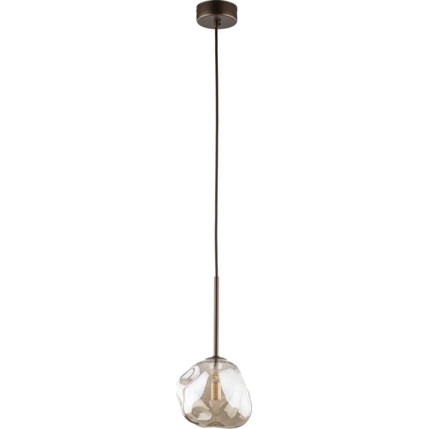 Brilagi - Loftpendel på wire VULCANO 1xG9/8W/230V bronze/røget beige