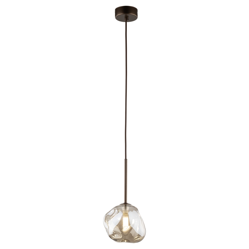Brilagi - Loftpendel på wire VULCANO 1xG9/8W/230V bronze/røget beige