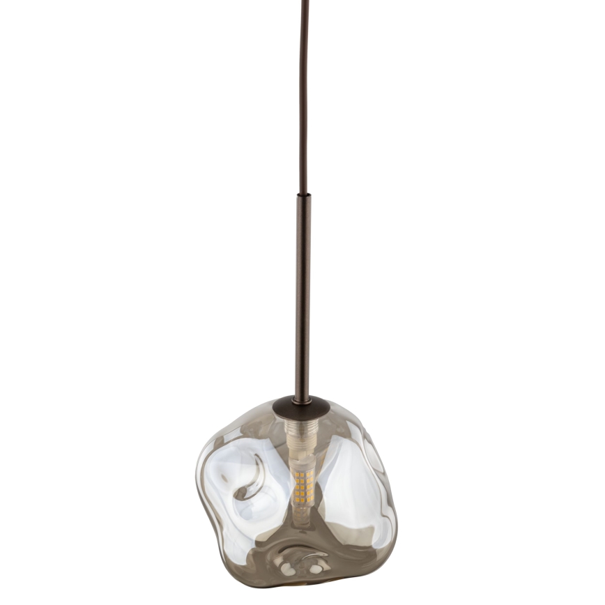 Brilagi - Loftpendel på wire VULCANO 1xG9/8W/230V bronze/røget beige