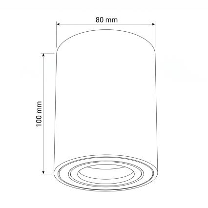 BRILAGI - Loftspot MIA 1xGU10/30W/230V 100x80 mm brun