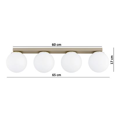 Brilagi - Loftspot MILO 4xE27/60W/230V beige/guld