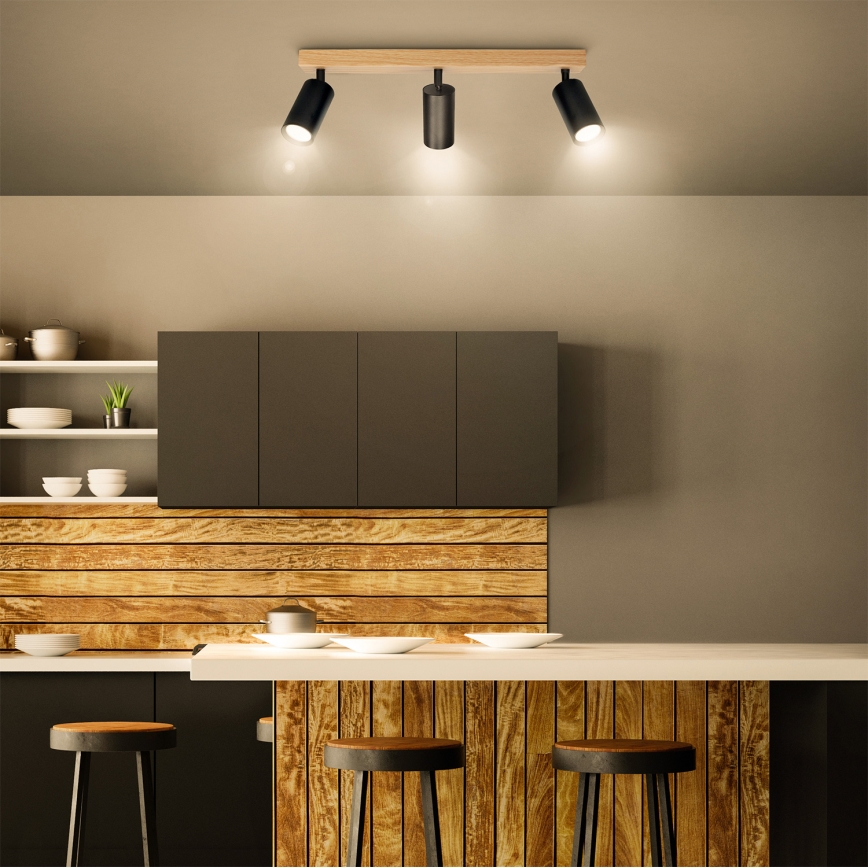 Brilagi - Loftspot SELE 3xGU10/30W/230V sort/eg-dekor