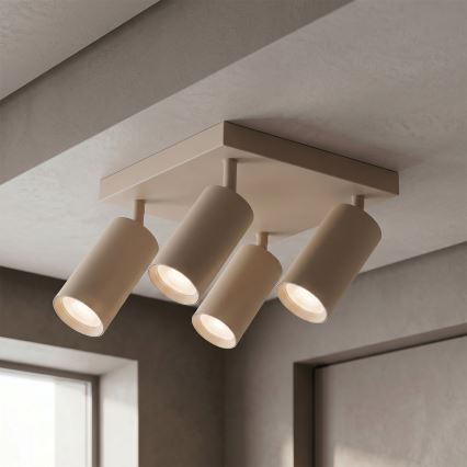 Brilagi - Loftspot SELE SQUARE 4xGU10/30W/230V beige