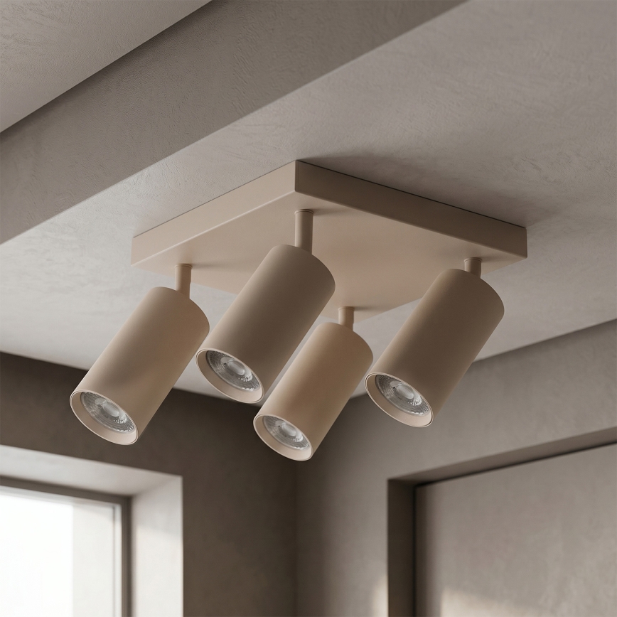 Brilagi - Loftspot SELE SQUARE 4xGU10/30W/230V beige