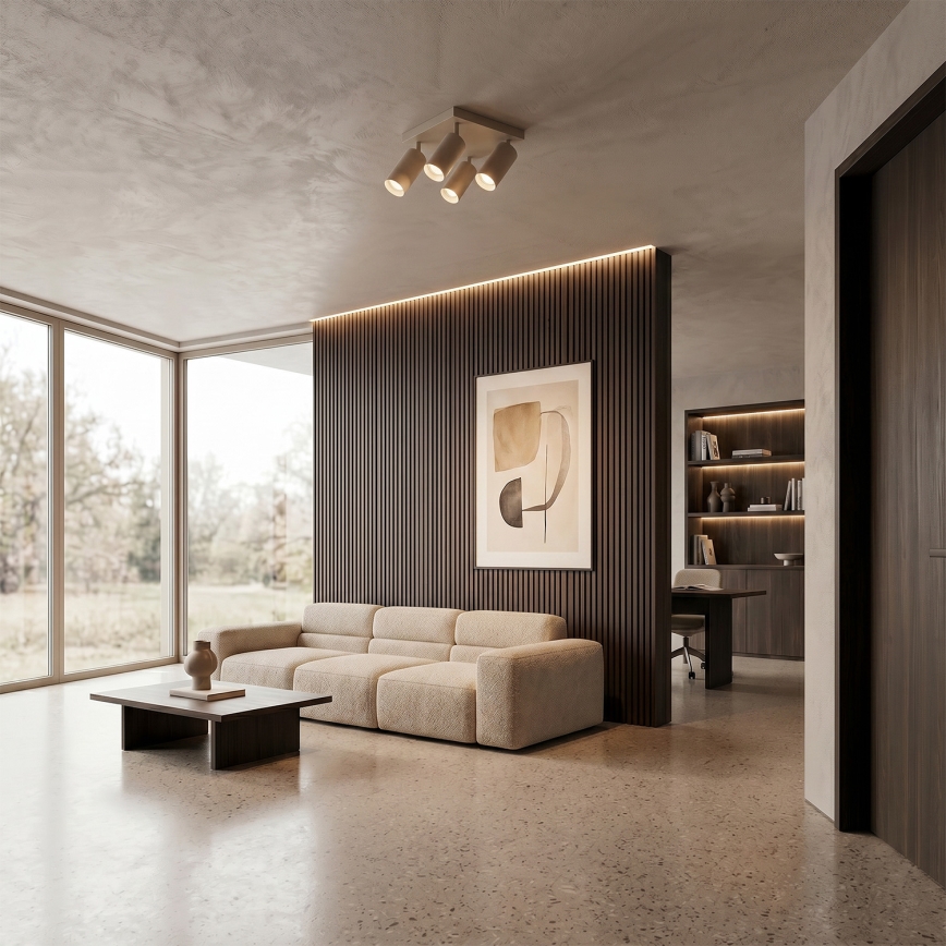 Brilagi - Loftspot SELE SQUARE 4xGU10/30W/230V beige
