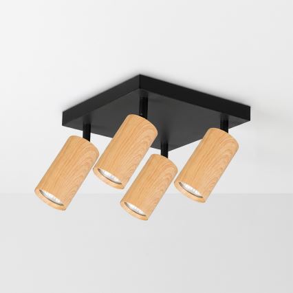 Brilagi - Loftspot SELE SQUARE 4xGU10/30W/230V sort/eg-dekor