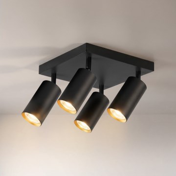 Brilagi - Loftspot SELE SQUARE 4xGU10/30W/230V sort/guld