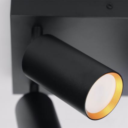 Brilagi - Loftspot SELE SQUARE 4xGU10/30W/230V sort/guld