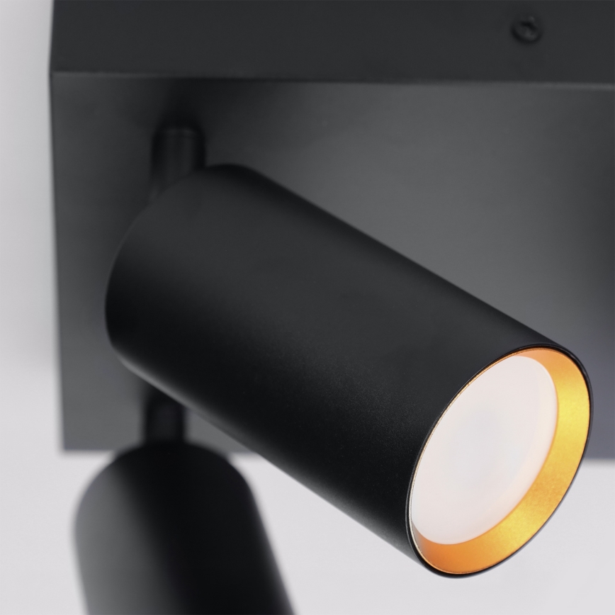Brilagi - Loftspot SELE SQUARE 4xGU10/30W/230V sort/guld