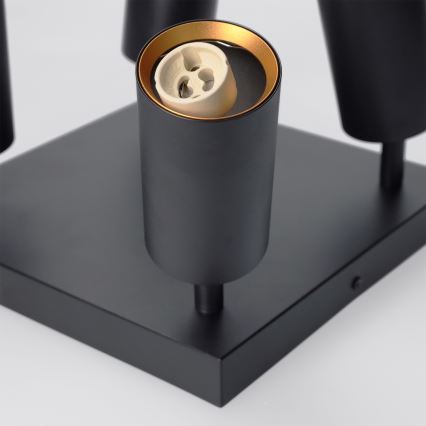 Brilagi - Loftspot SELE SQUARE 4xGU10/30W/230V sort/guld