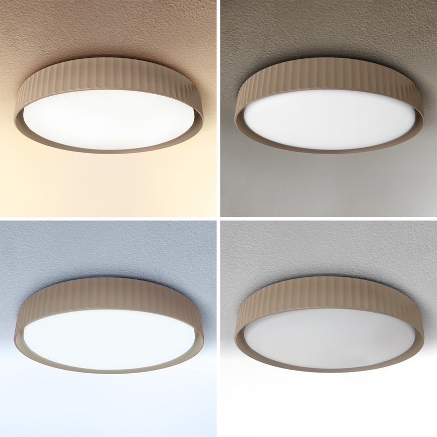 Brilagi - dæmpbar LED-loftlampe LUCIA LED/60W/230V 3000-6500K Ø 59 cm brun + fjernbetjening