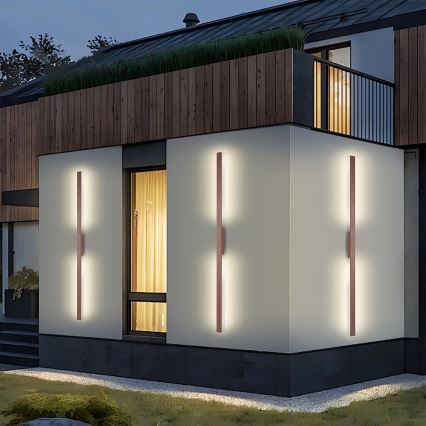 Brilagi - LED udendørs væglampe LUNA LED/30W/230V 3000K IP65 150 cm brun CRI 90