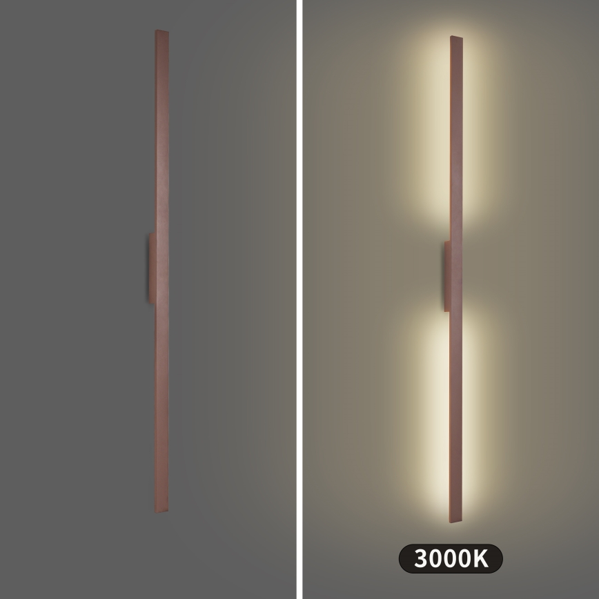 Brilagi - LED udendørs væglampe LUNA LED/30W/230V 3000K IP65 150 cm brun CRI 90