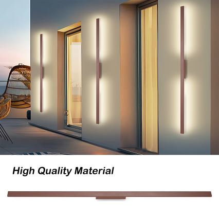 Brilagi - LED udendørs væglampe LUNA LED/30W/230V 3000K IP65 150 cm brun CRI 90