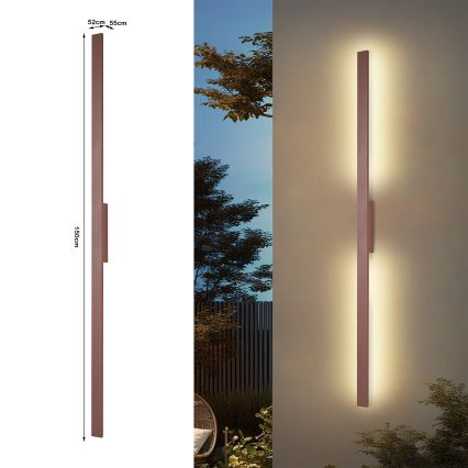 Brilagi - LED udendørs væglampe LUNA LED/30W/230V 3000K IP65 150 cm brun CRI 90