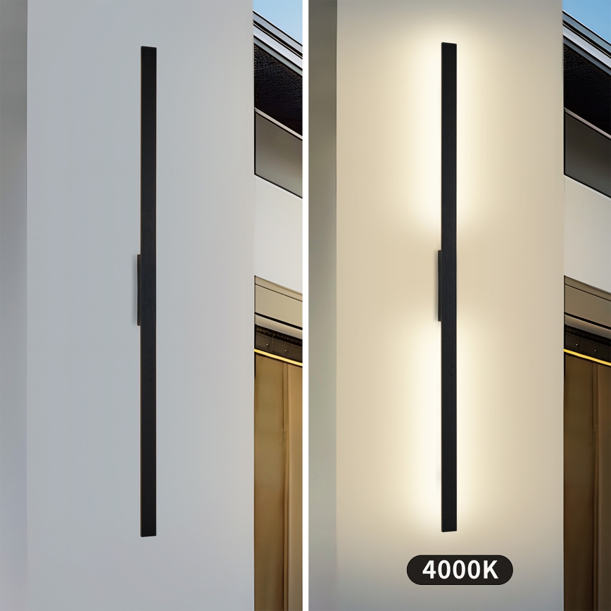 Brilagi - LED udendørs vægarmatur LUNA LED/30W/230V 4000K IP65 150 cm sort CRI 90
