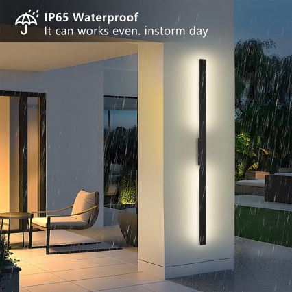 Brilagi - LED udendørs vægarmatur LUNA LED/30W/230V 4000K IP65 150 cm sort CRI 90