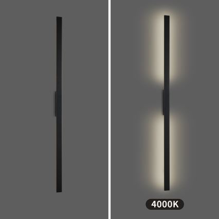 Brilagi - LED udendørs vægarmatur LUNA LED/30W/230V 4000K IP65 150 cm sort CRI 90