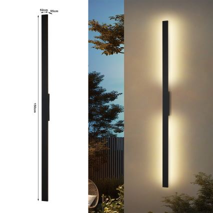Brilagi - LED udendørs vægarmatur LUNA LED/30W/230V 4000K IP65 150 cm sort CRI 90
