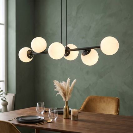 Brilagi - Lysekrone med kabel MALONY 6xE14/20W/230V sort