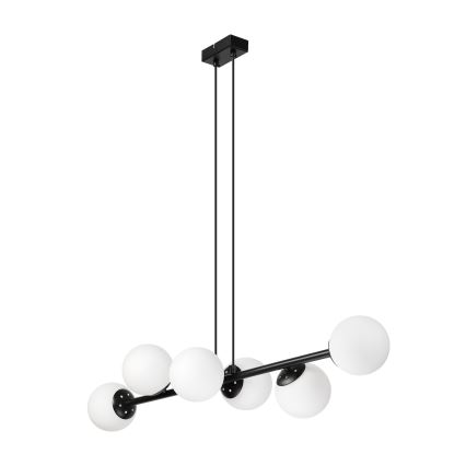 Brilagi - Lysekrone med kabel MALONY 6xE14/20W/230V sort
