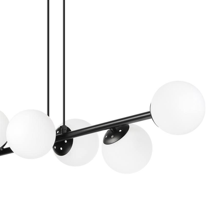 Brilagi - Lysekrone med kabel MALONY 6xE14/20W/230V sort