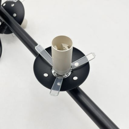 Brilagi - Lysekrone med kabel MALONY 6xE14/20W/230V sort