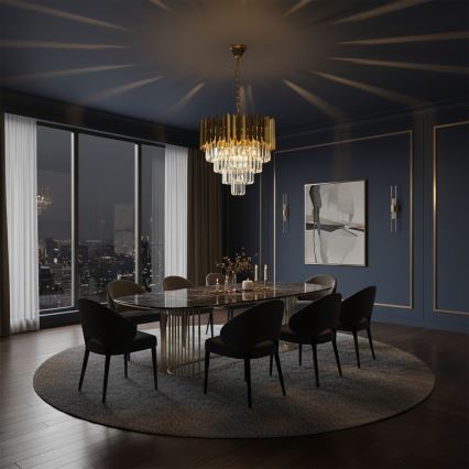 Brilagi - Lysekrone med kæde CRISTAL 5xE14/40W/230V Ø 43 cm