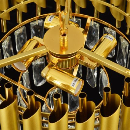 Brilagi - Lysekrone med kæde ECLIPSE 5xE14/10W/230V Ø 38 cm guldfarvet