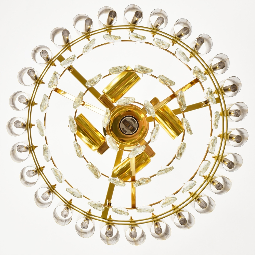 Brilagi - Lysekrone med kæde ECLIPSE 5xE14/10W/230V Ø 38 cm guldfarvet