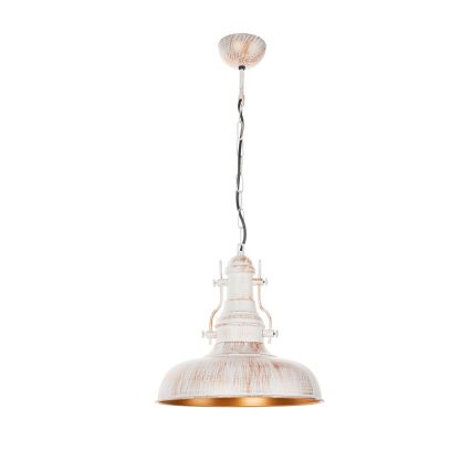 Brilagi - Lysekrone med kæde PYRONIC 1xE27/40W/230V Ø 32 cm cremefarvet/patina