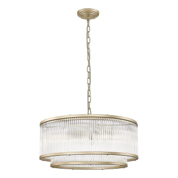 Brilagi - Lysekrone med kæde RAMOS 6xE14/60W/230V guld