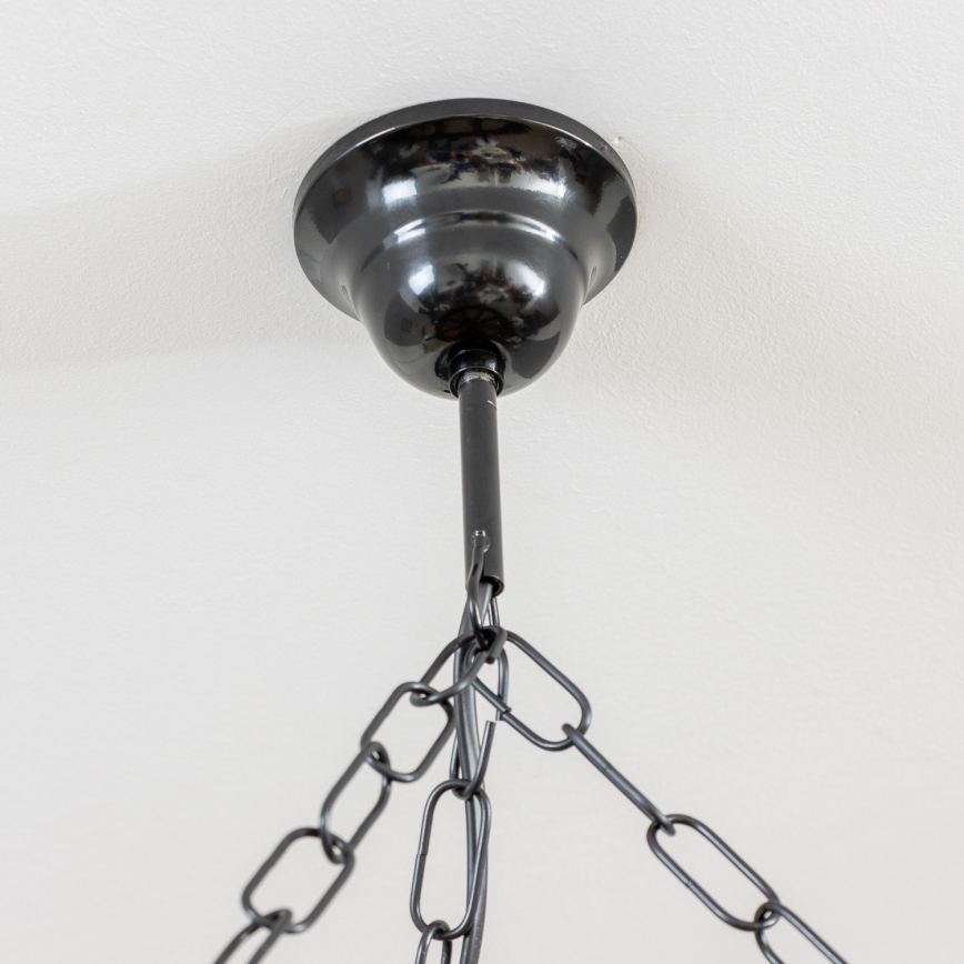 Brilagi - Lysekrone med kæde ROATA 5xE14/40W/230V Ø 70 cm bøg/valnød