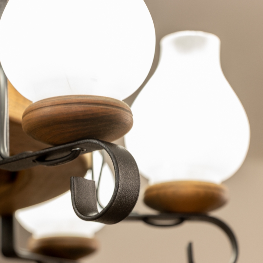 Brilagi - Lysekrone med kæde ROATA 8xE14/40W/230V diameter 70 cm bøg